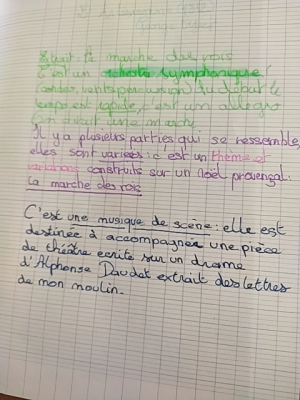 Photo d'un cours de  L'Arlésienne de Georges Bizet