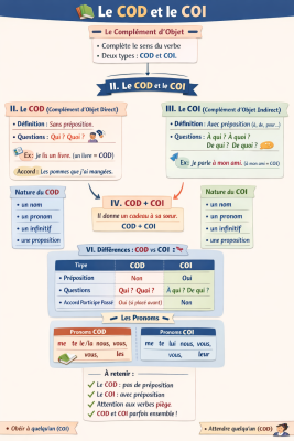 Photo d'un cours de  Le COD et le COI