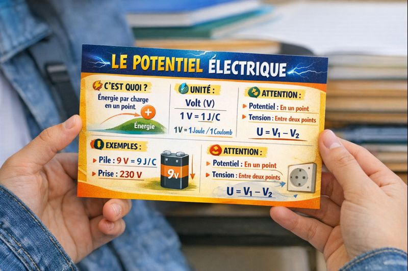 Photo d'un cours de  Le Potentiel Électrique Simplifié
