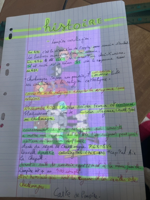 Photo d'un cours de  L'Empire Carolingien et Charlemagne