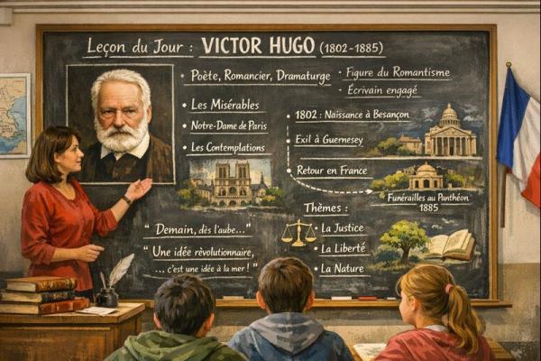 Photo d'un cours de  Leçon sur Victor Hugo