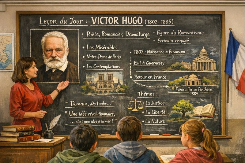 Photo d'un cours de  Leçon sur Victor Hugo