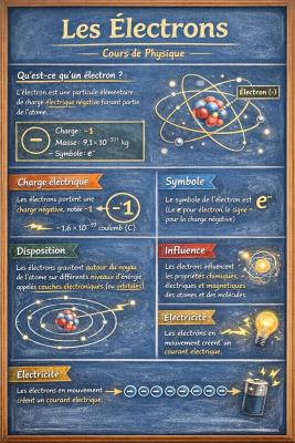 Photo d'un cours de  Les Électrons en Physique