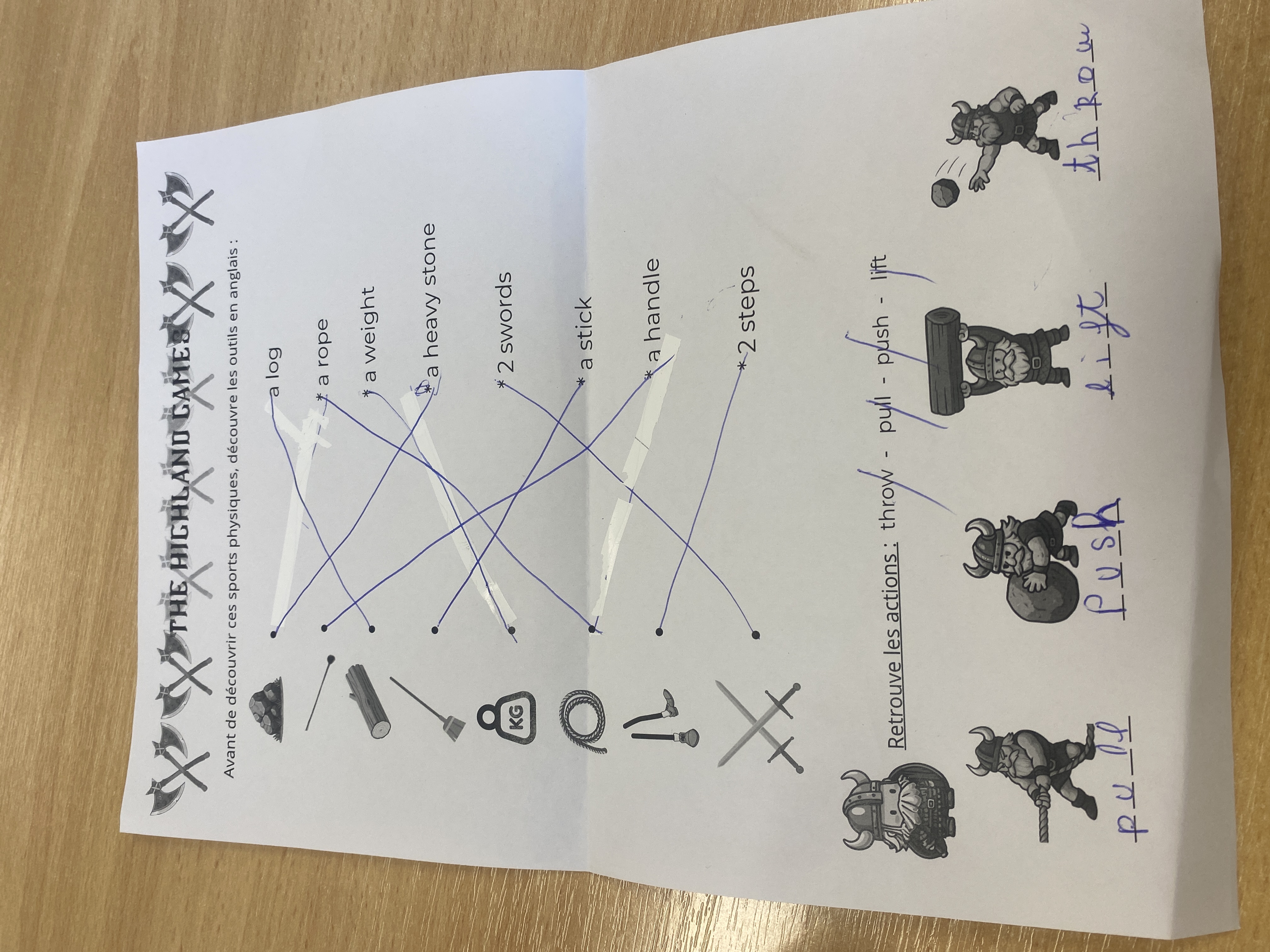 Photo d'un cours de  Les outils des Highland Games