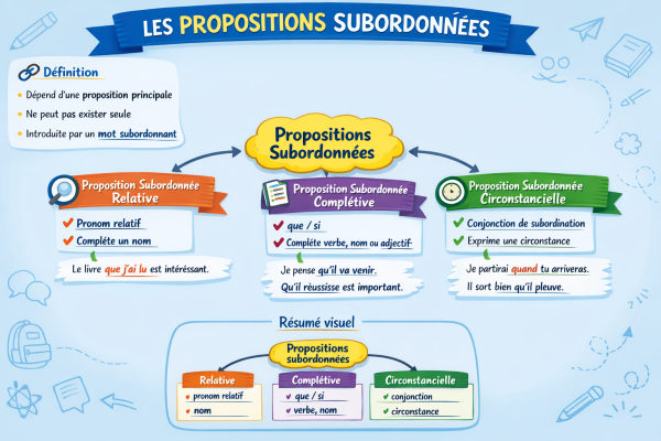 Photo d'un cours de  Les Propositions Subordonnées Françaises