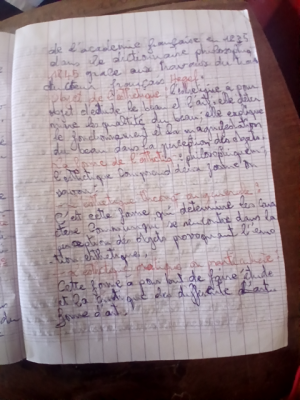Photo d'un cours de  L'esthétique et la philosophie
