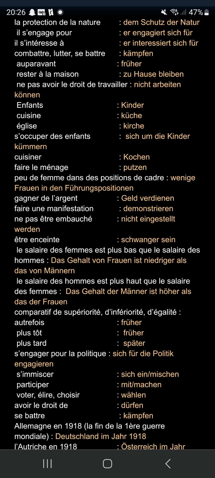 Photo d'un cours de  Lexique Français-Allemand Thèmes Sociaux