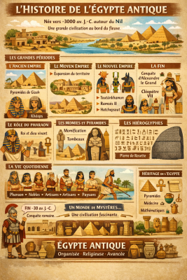 Photo d'un cours de  L'Histoire de l'Égypte Antique