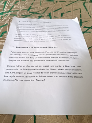 Photo d'un cours de  Lieux de vie des élèves