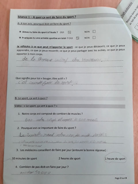 Photo d'un cours de  L'importance du sport pour tous