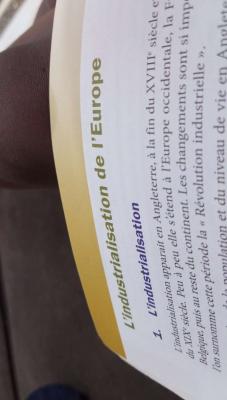 Photo d'un cours de  L'industrialisation de l'Europe