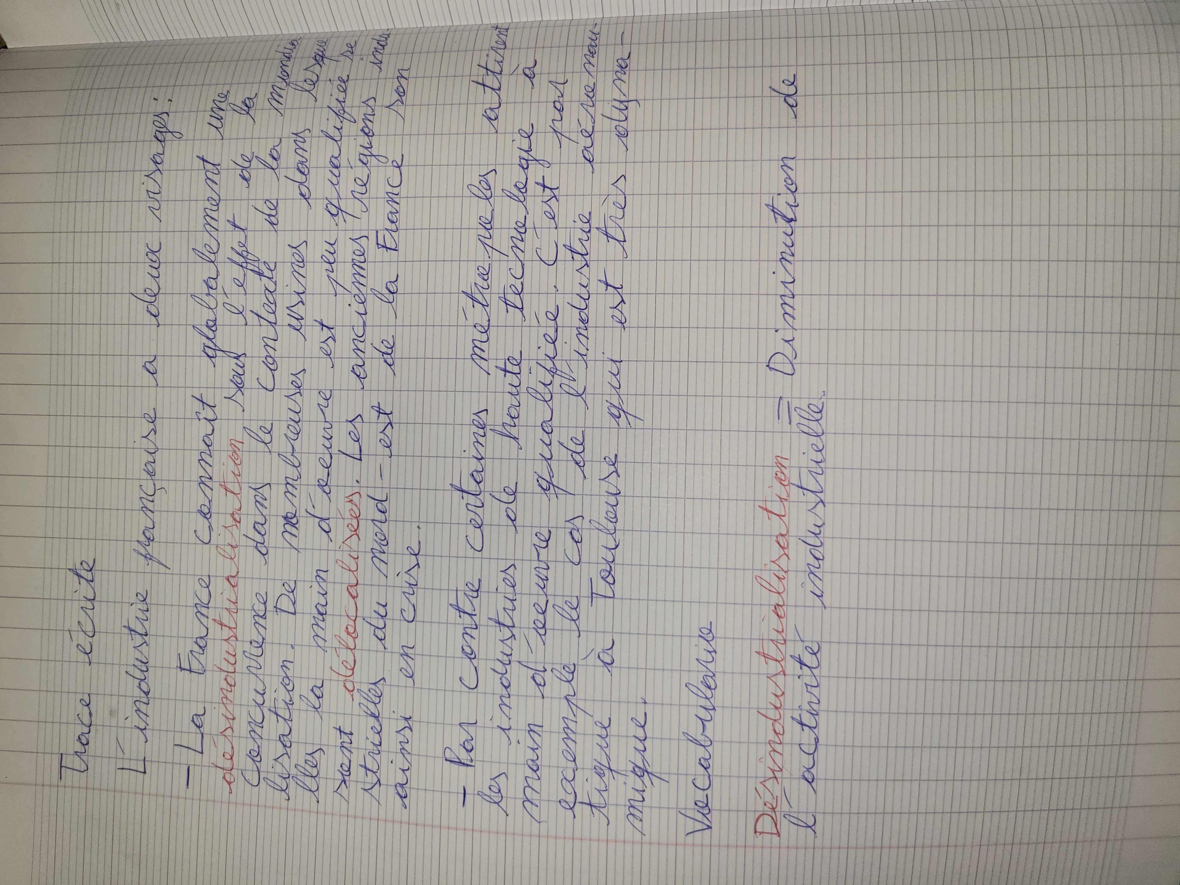 Photo d'un cours de  L'industrie française : deux visages