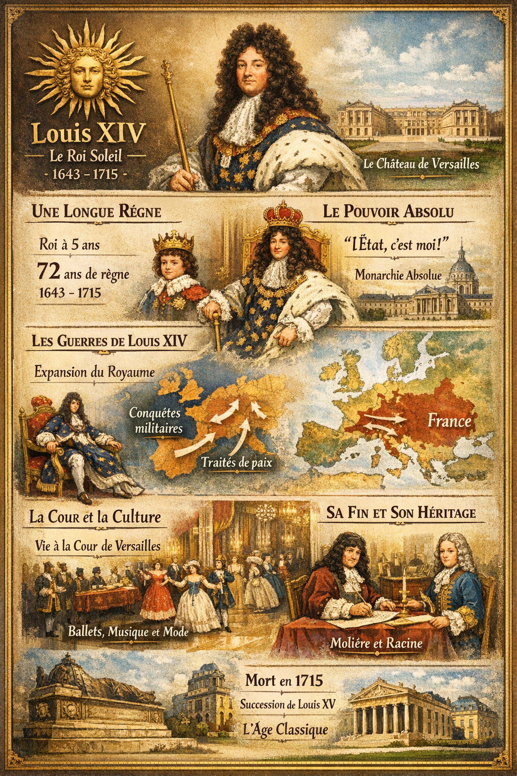 Photo d'un cours de  Louis XIV : Règne et Héritage