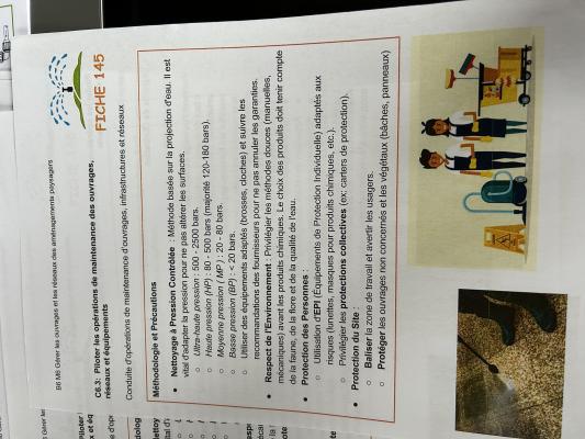 Maintenance des ouvrages et réseaux quiz