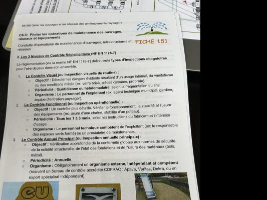 Maintenance des ouvrages et réseaux quiz