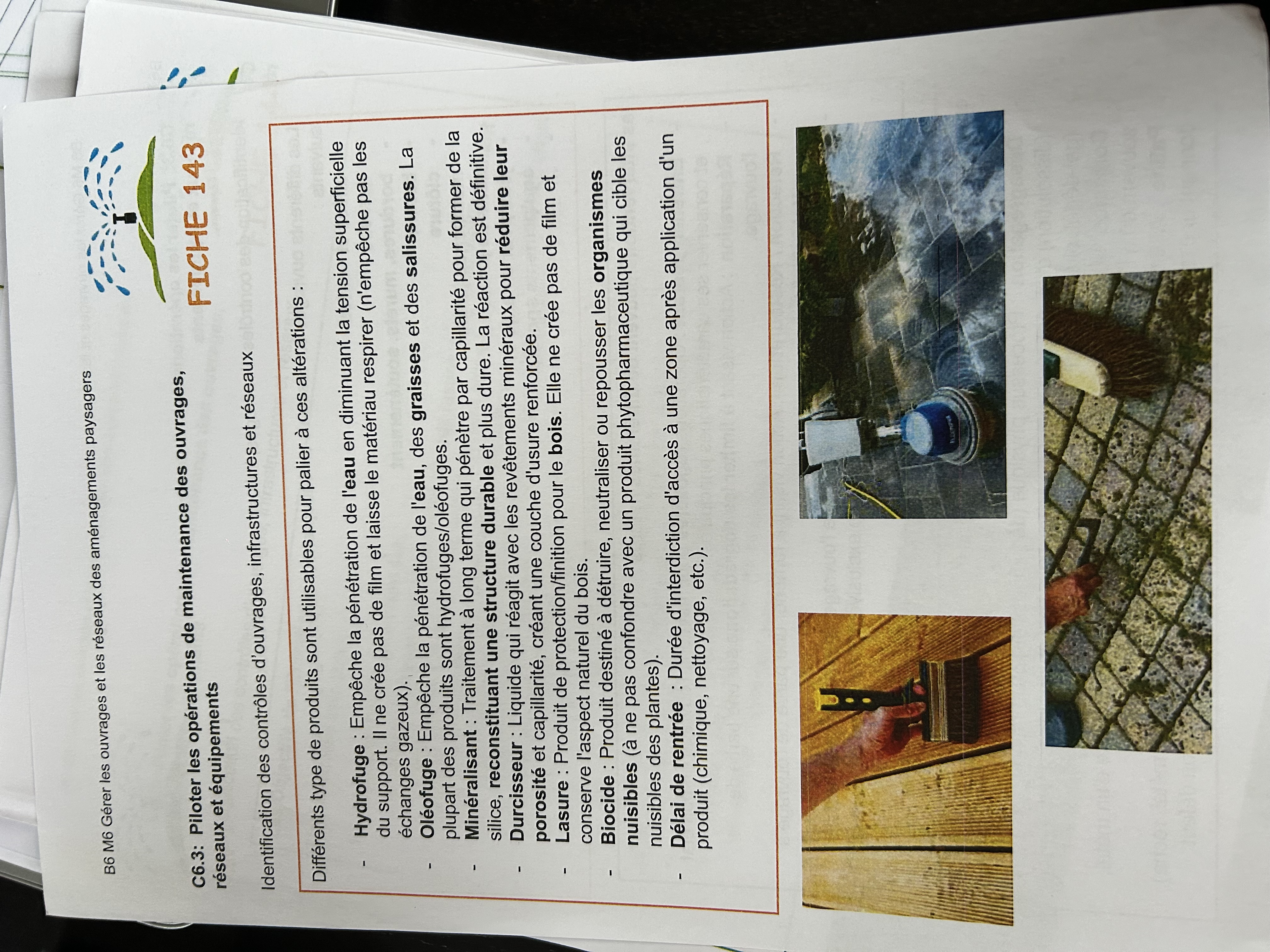 Photo d'un cours de  Maintenance des ouvrages paysagers