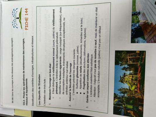 Maintenance des ouvrages paysagers quiz