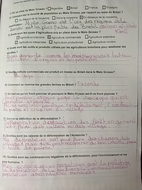 Photo d'un cours de  Mato Grosso et Déforestation Amazonienne