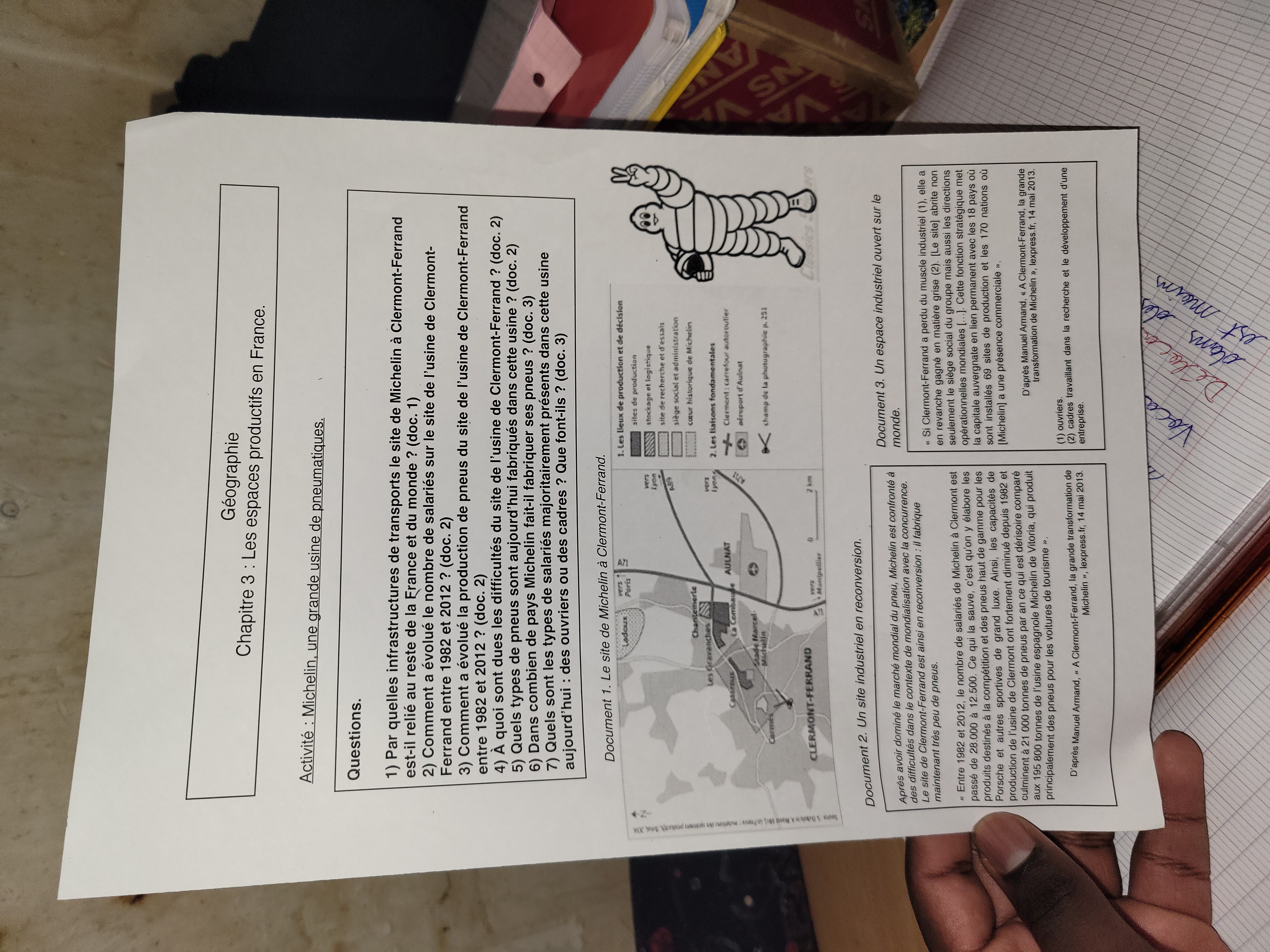 Photo d'un cours de  Michelin : Usine et Mondialisation