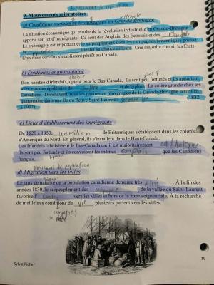 Photo d'un cours de  Mouvements migratoires au Canada