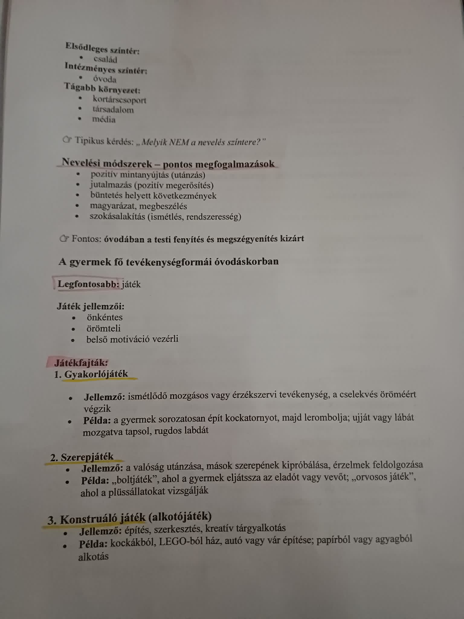Photo d'un cours de  Méthodes éducatives et jeux préscolaires