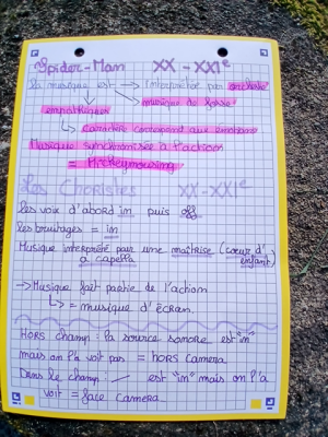 Photo d'un cours de  Musique et Son au Cinéma