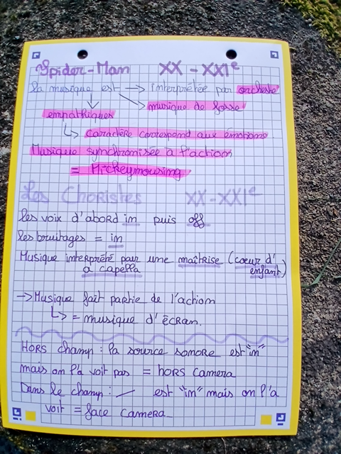 Photo d'un cours de  Musique et Son au Cinéma