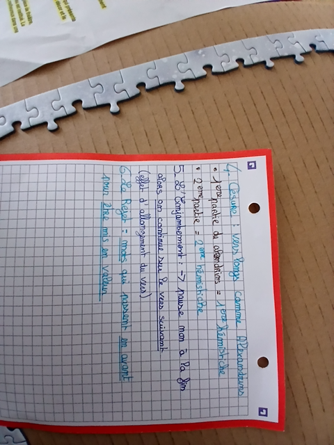Photo d'un cours de  Notes de cours de géométrie