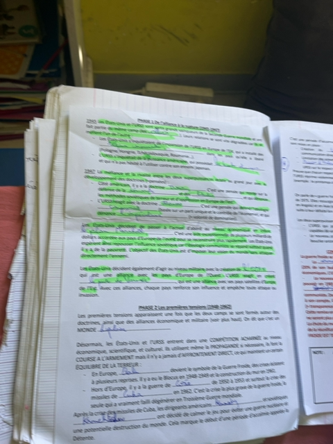 Photo d'un cours de  Phases de la Guerre froide