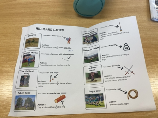 Photo d'un cours de  Épreuves des Highland Games