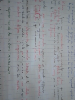 Photo d'un cours de  Processus et Défense de l'Inflammation