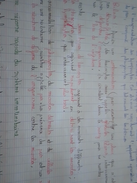 Photo d'un cours de  Processus et Défense de l'Inflammation