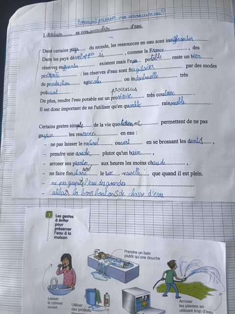 Photo d'un cours de  Préserver l'eau au quotidien