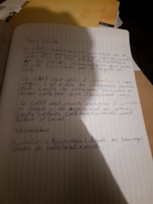 Photo d'un cours de  Épuration après la Libération française