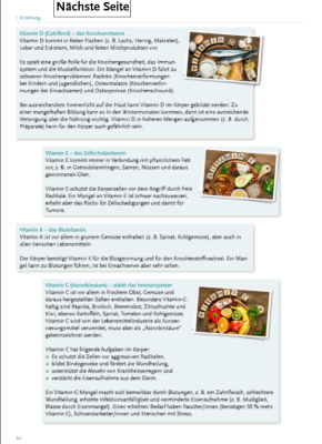Photo d'un cours de  Rôle des vitamines essentielles