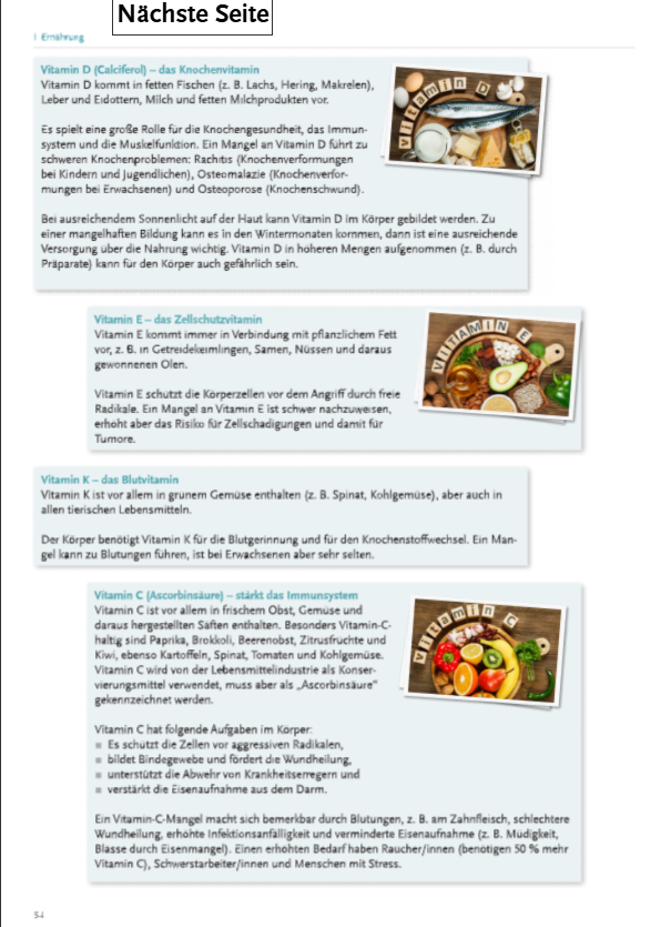 Photo d'un cours de  Rôle des vitamines essentielles