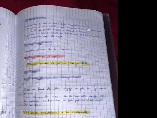 Photo d'un cours de  République et tensions en 1848