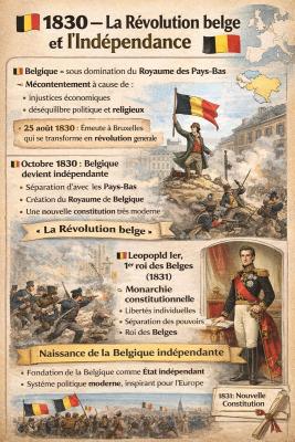 Photo d'un cours de  Révolution belge et indépendance 1830