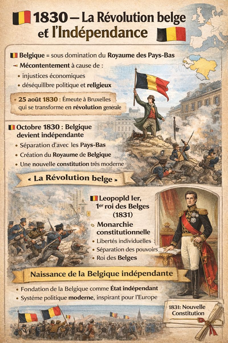 Photo d'un cours de  Révolution belge et indépendance 1830