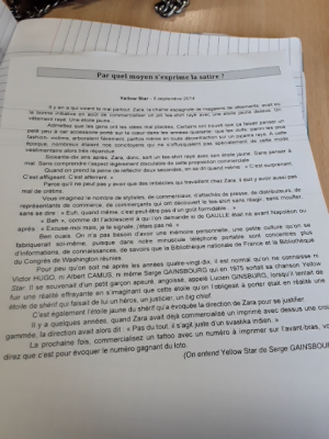 Photo d'un cours de  Satire et Controverse chez Zara