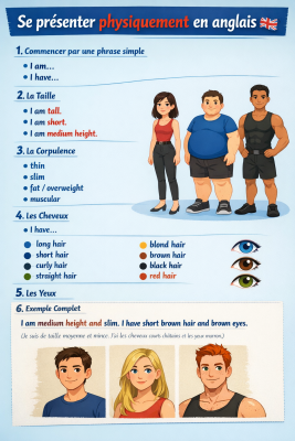 Photo d'un cours de  Se présenter physiquement en anglais