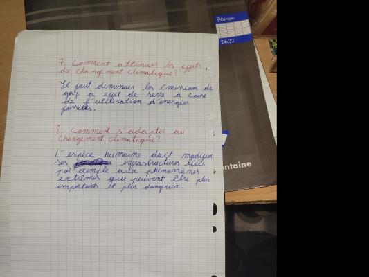 Photo d'un cours de  Stratégies face au changement climatique