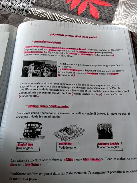 Photo d'un cours de  Système scolaire britannique expliqué