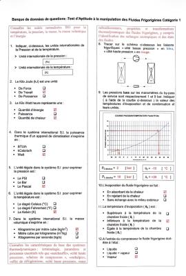 Photo d'un cours de  Test Manipulation Fluides Frigorigènes