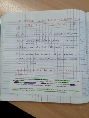 Photo d'un cours de  Unité culturelle du monde grec