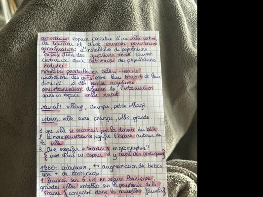 Urbanisation et dynamiques spatiales quiz