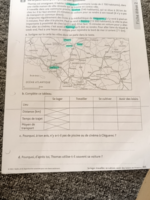 Photo d'un cours de  Vie quotidienne de Thomas