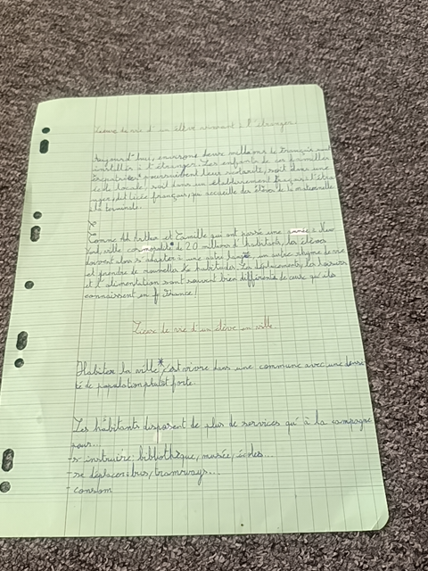 Photo d'un cours de  Vie urbaine et rurale comparée