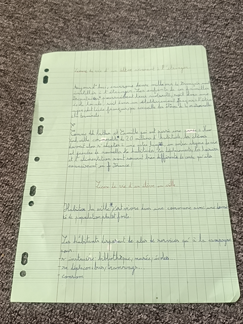 Photo d'un cours de  Vie urbaine et rurale comparée