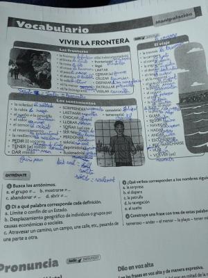 Photo d'un cours de  Vocabulaire Espagnol : Vivre la Frontière